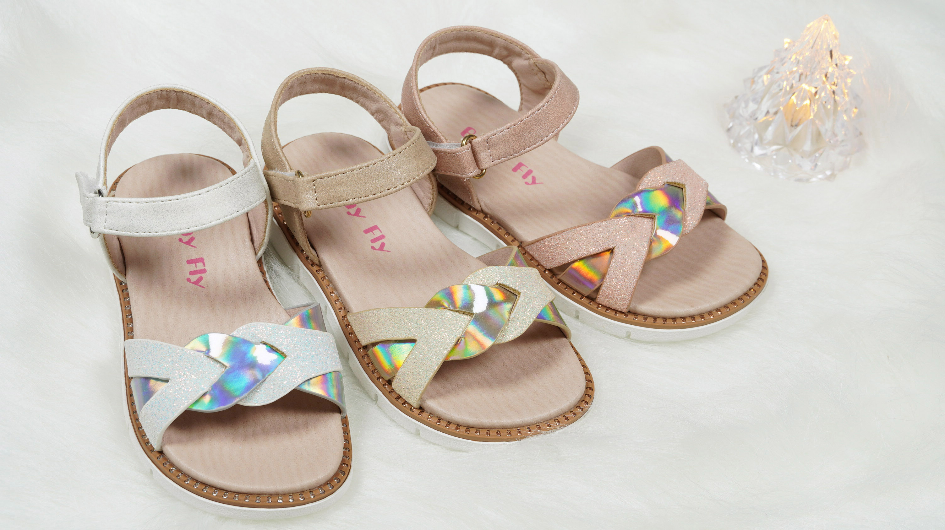 2024-Girl's-Holographic-Sandals-with-Rhinestone-Edge-Outsole-YDXLS2373A-3
