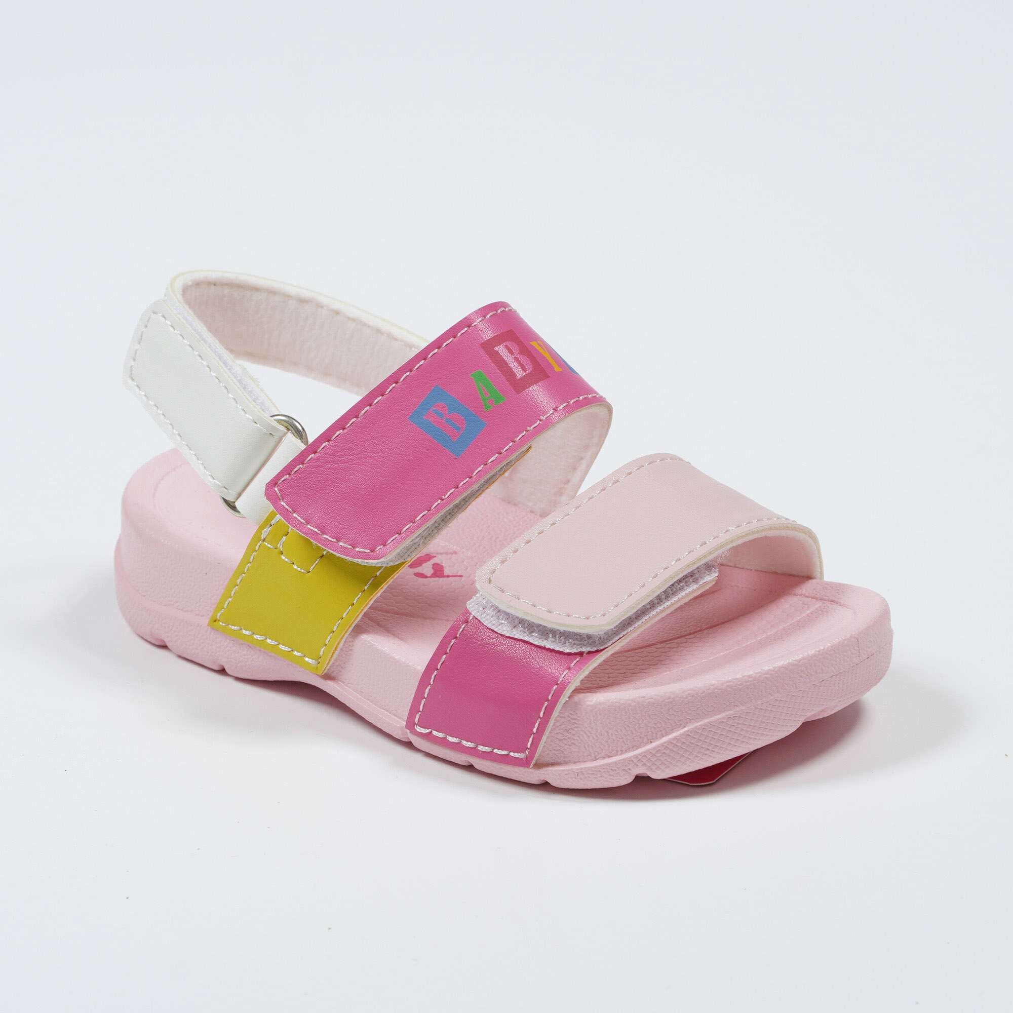Cute-Multicolor-PVC-Outsole-Velcro-Sandals-YDX2311C-2-pink