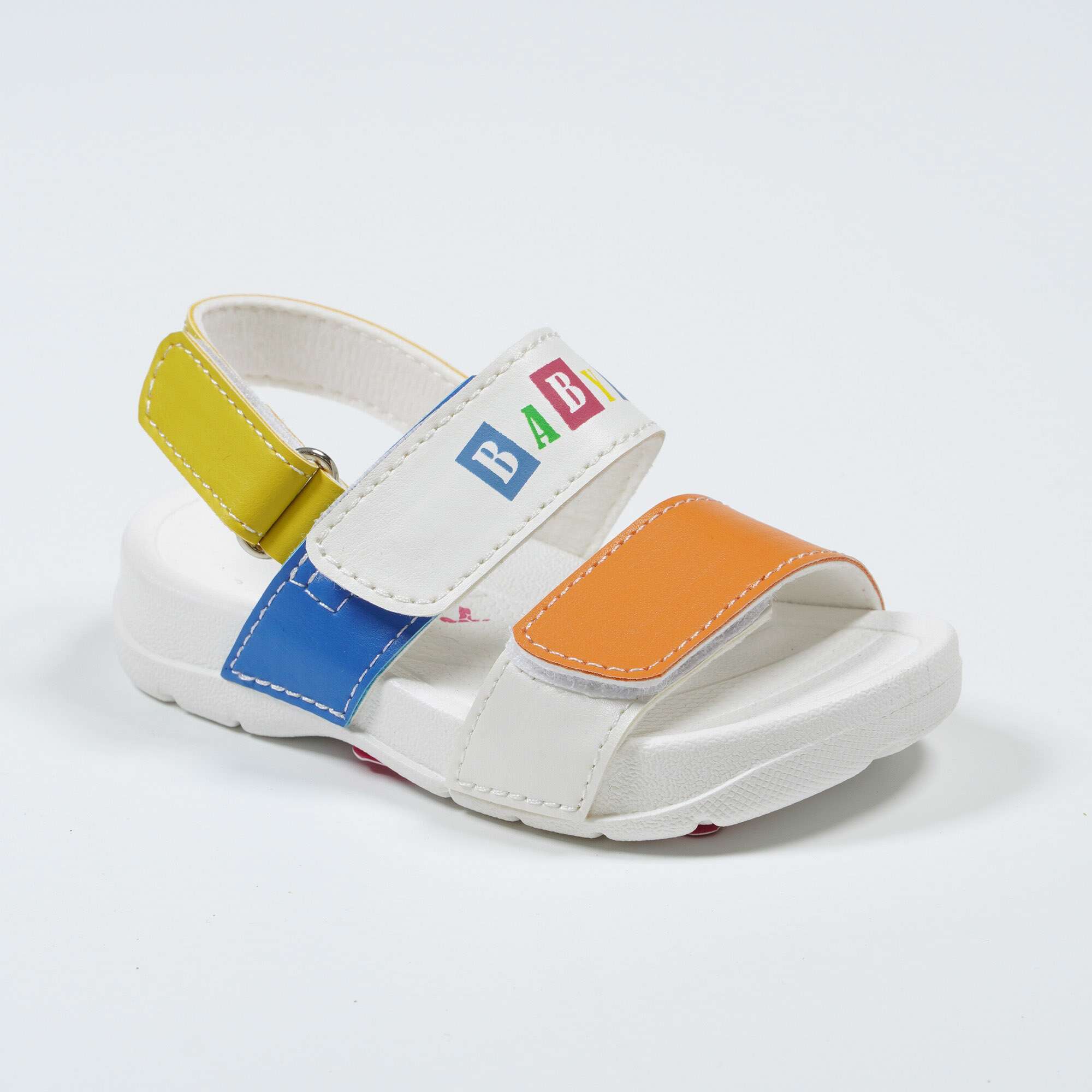 Cute-Multicolor-PVC-Outsole-Velcro-Sandals-YDX2311C-2-white