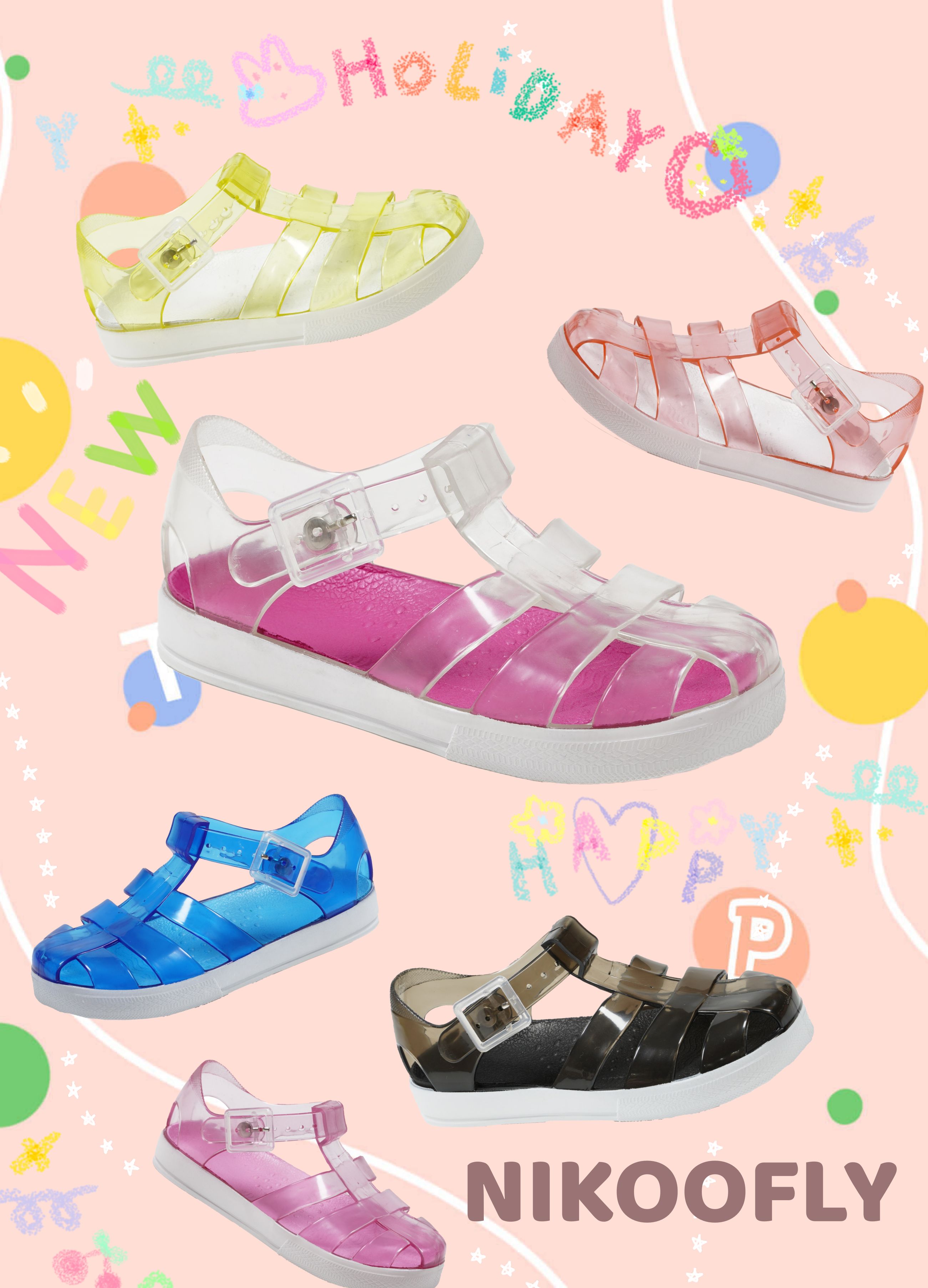Girls clear jelly sandals on sale