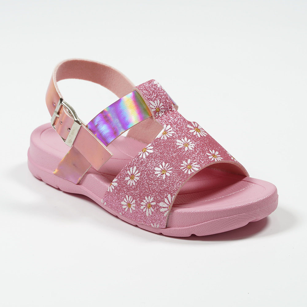 China Girls Spring and Summer Daisy Flower Flat Sandals Manufacturer and Supplier Yidaxing