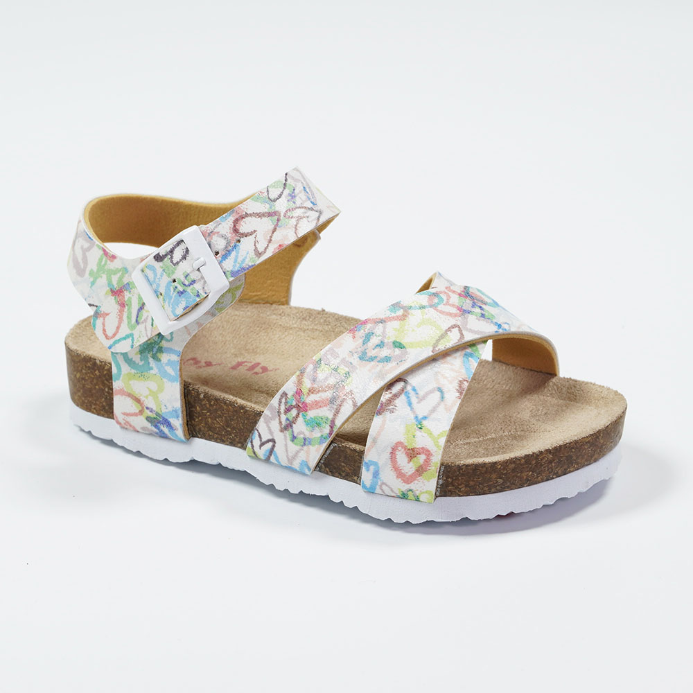Yidaxing-Spring-and-Summer-Heart-shaped-Printed-Watercolor-Style-Cross-Strap-Girls-Sandals-YDX007AS-1-green