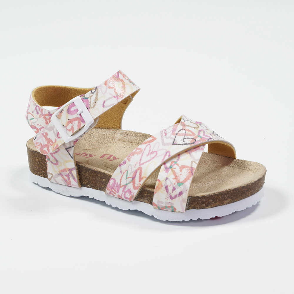 Yidaxing-Spring-and-Summer-Heart-shaped-Printed-Watercolor-Style-Cross-Strap-Girls-Sandals-YDX007AS-1-pink