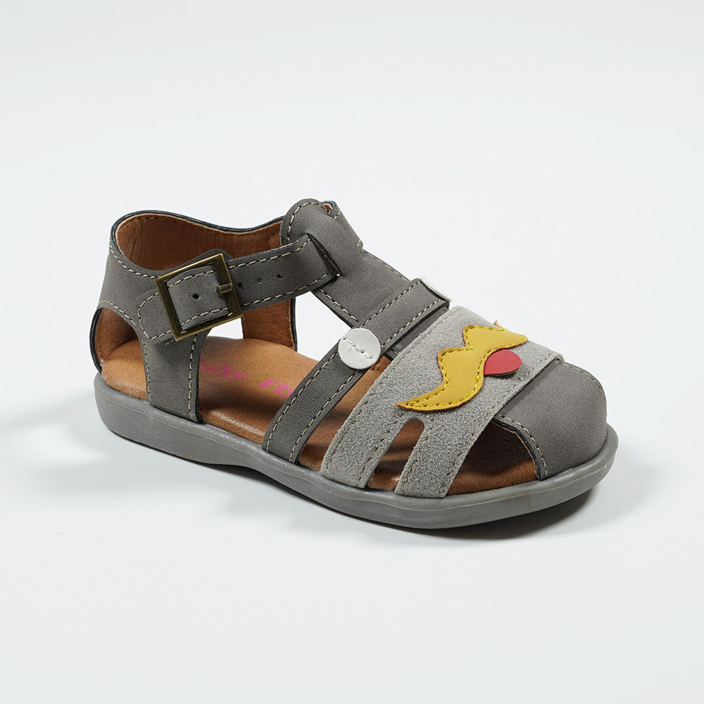 Yidaxing-Latest-Style-Funny-Beard-Print-Children-Sandals-Toddler-Boys-Closed-Toe-Shoes-YDX0360E-2-gray