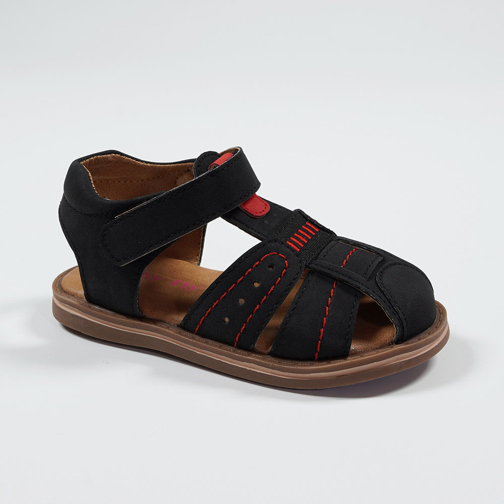 Classic-Children-Breatheable-Long-Velcro-Caged-Sandals-YDX0565C-5-black