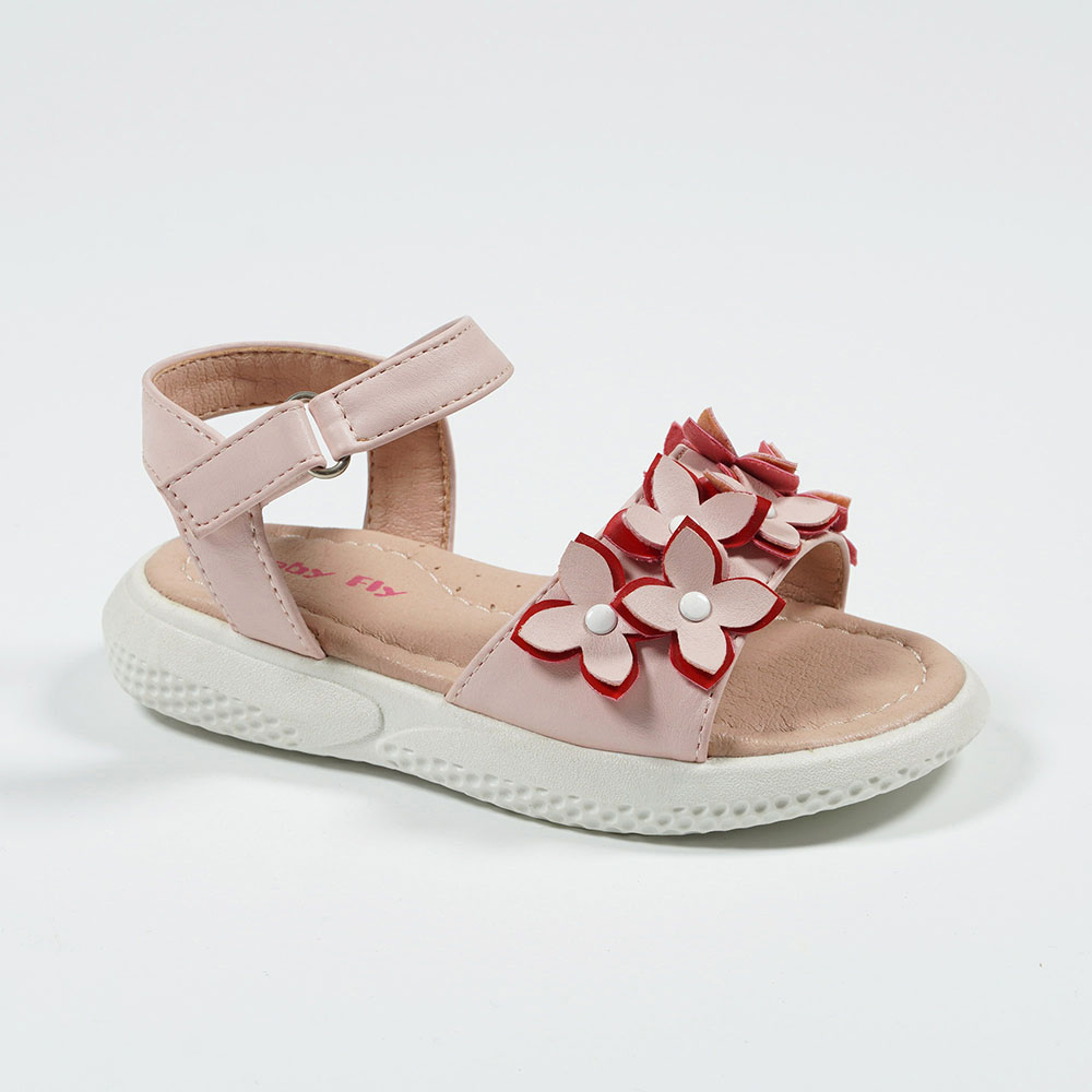 Baby-Girl's-Little-Sandals-With-Flowers-Outdoor-Casual-Wholesale-Sandals-YDX516A-1-pink