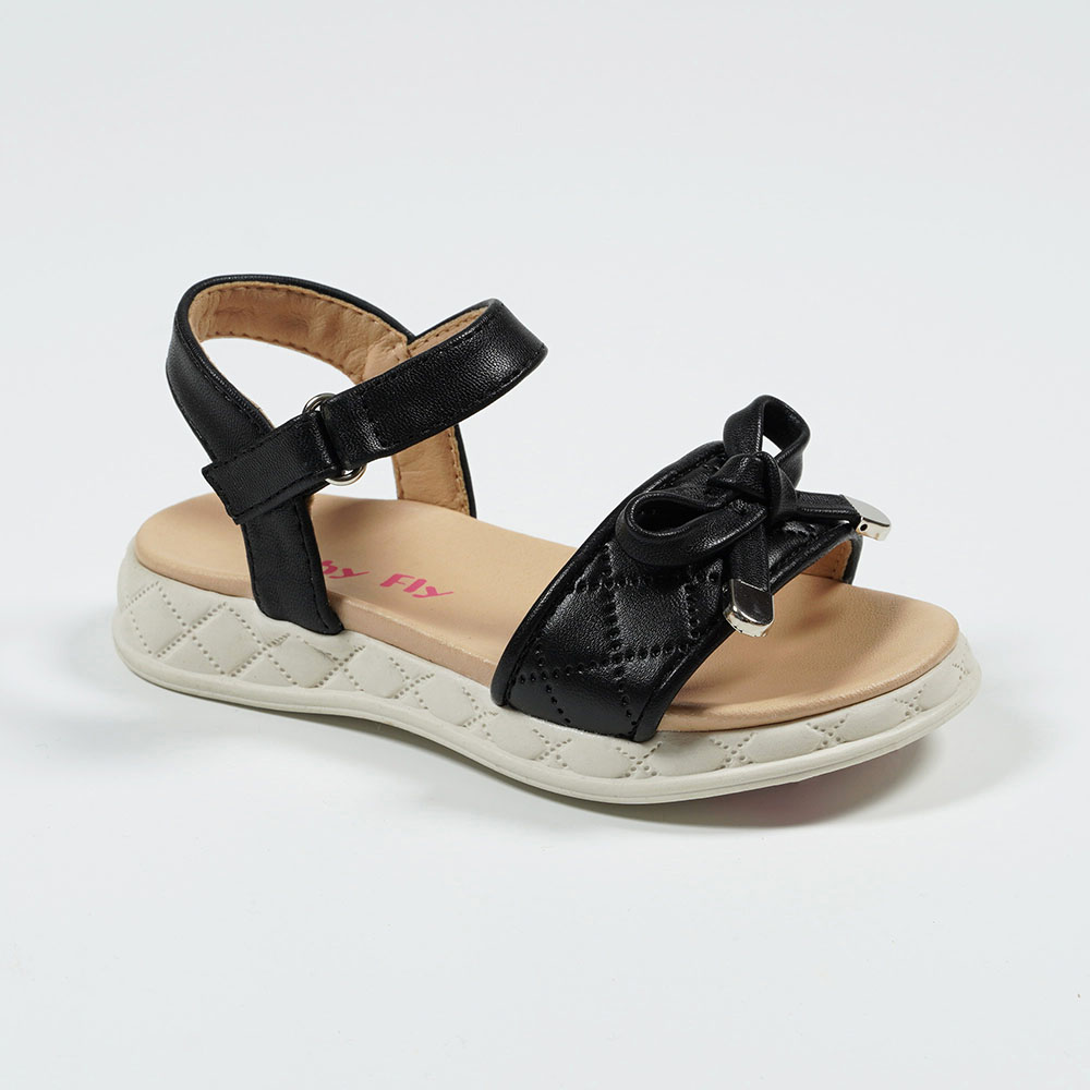 Bowknot-Soft-PU-Leather-Sandals-For-Girls-Elegant-Sandals-in-Korean-Style-YDX9238-3-black