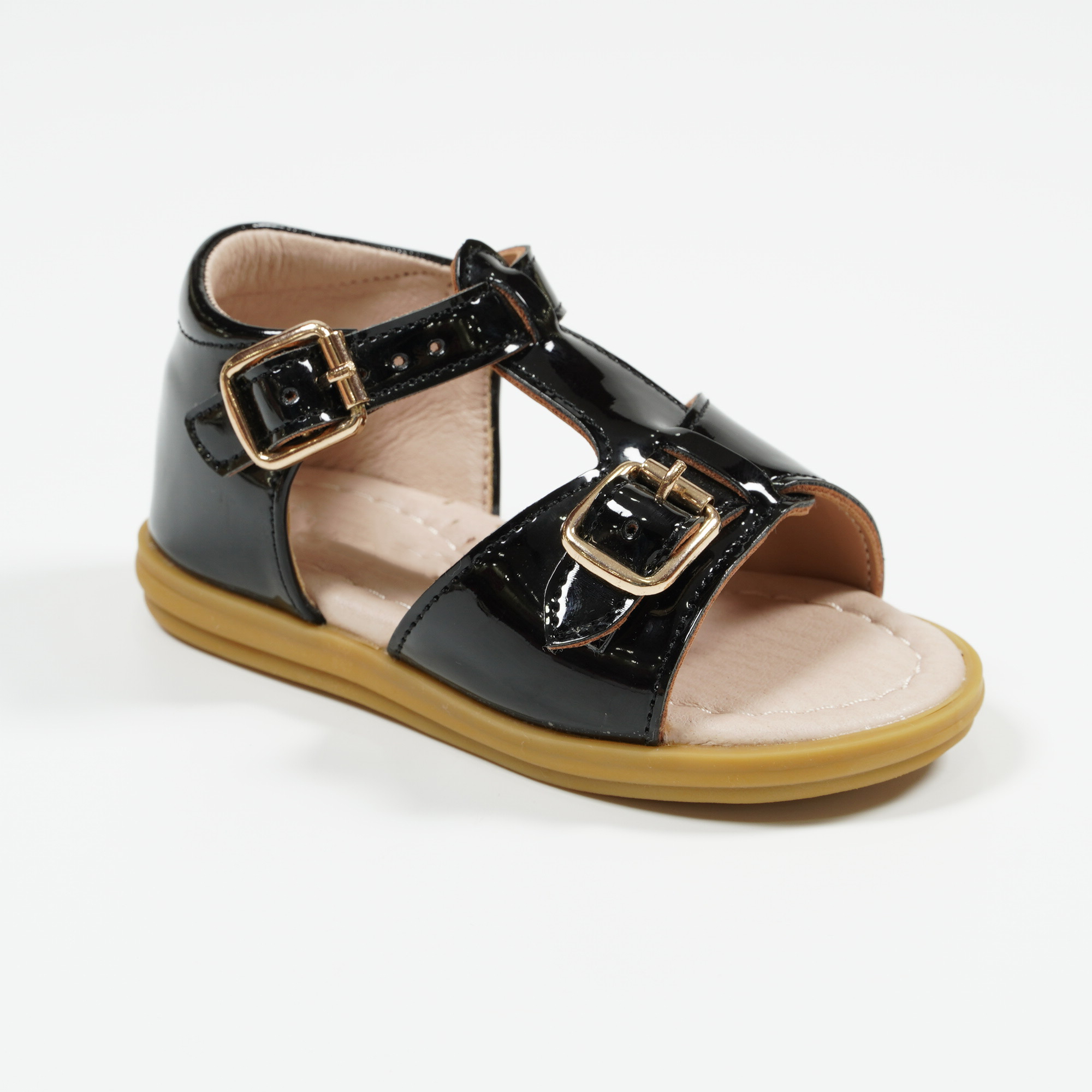 Yidaxing-Double-Buckle-Open-Toe-Sandals-OEM-Kids-Shoe-YDXLS1829J-1-black