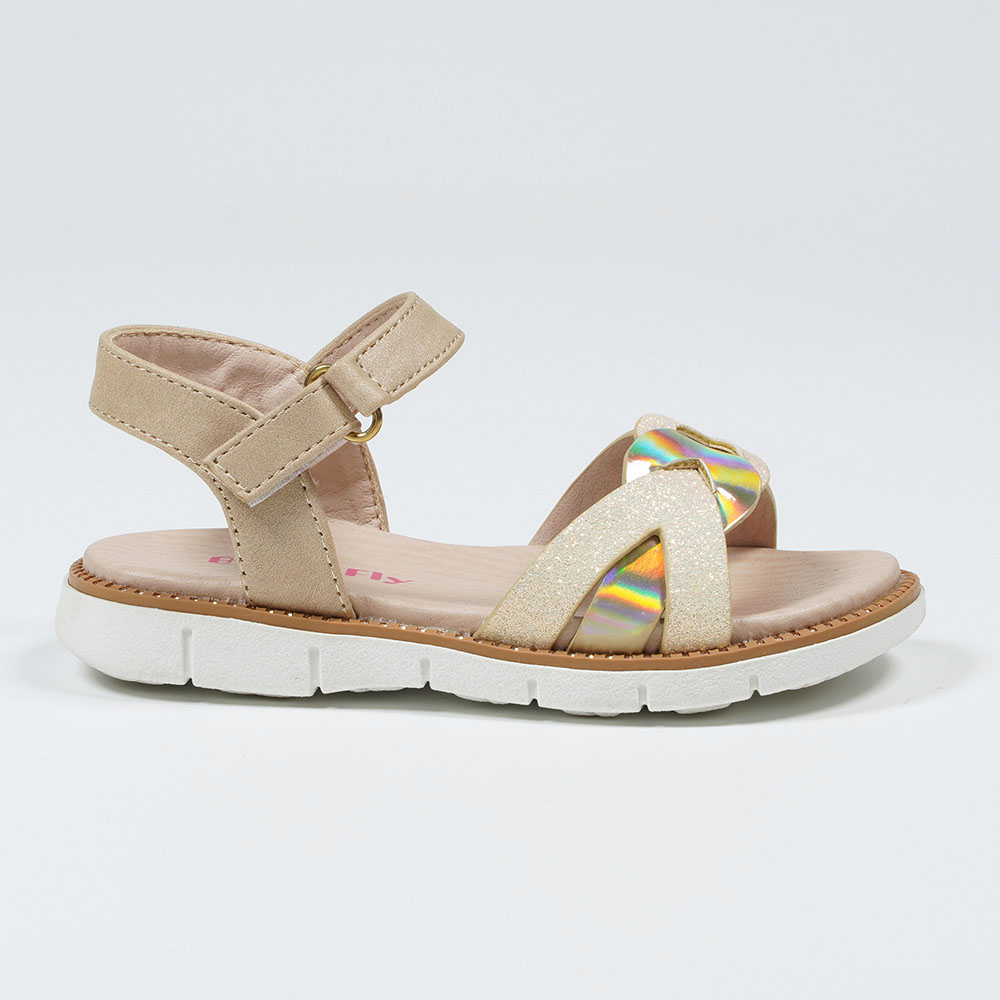 China 2024 Girl s Holographic Sandals with Rhinestone Edge Outsole Manufacturer and Supplier Yidaxing